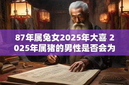 87年属兔女2025年大喜 2025年属猪的男性是否会为87年属兔女带来大喜