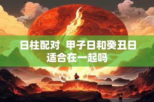 日柱配对  甲子日和癸丑日适合在一起吗