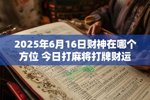 2025年6月16日财神在哪个方位 今日打麻将打牌财运方位