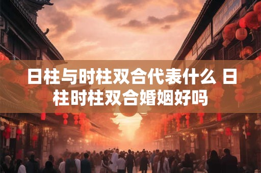 日柱与时柱双合代表什么 日柱时柱双合婚姻好吗