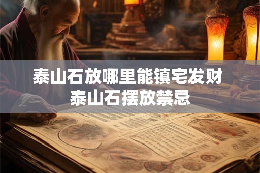 泰山石放哪里能镇宅发财 泰山石摆放禁忌
