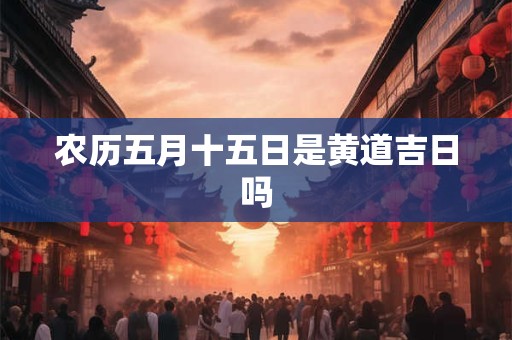农历五月十五日是黄道吉日吗