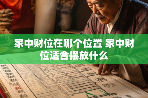 家中财位在哪个位置 家中财位适合摆放什么