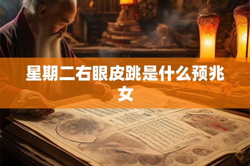 星期二右眼皮跳是什么预兆女