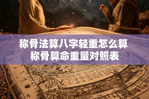 称骨法算八字轻重怎么算 称骨算命重量对照表