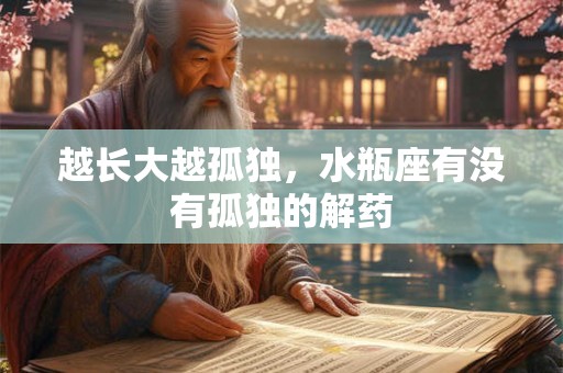 越长大越孤独，水瓶座有没有孤独的解药