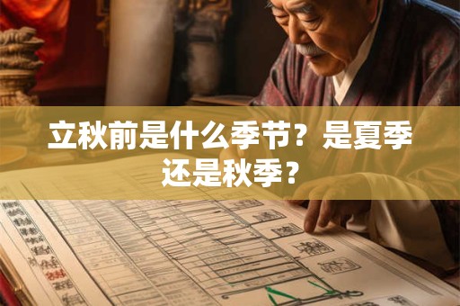 立秋前是什么季节？是夏季还是秋季？