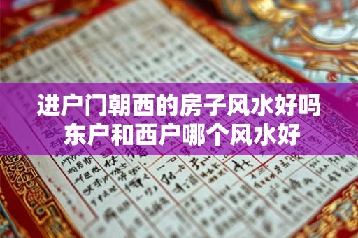 进户门朝西的房子风水好吗 东户和西户哪个风水好