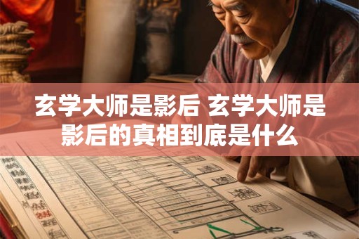 玄学大师是影后 玄学大师是影后的真相到底是什么