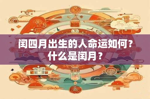 闰四月出生的人命运如何？什么是闰月？