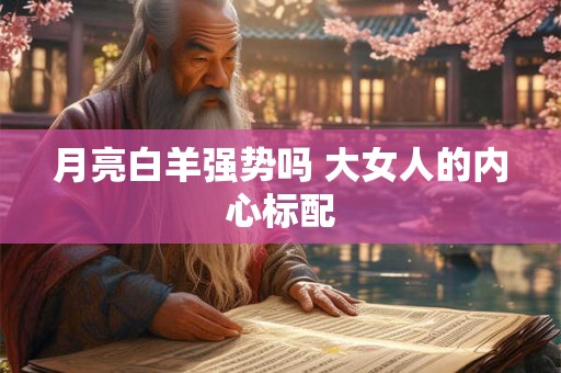 月亮白羊强势吗 大女人的内心标配