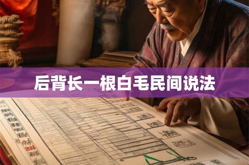 后背长一根白毛民间说法