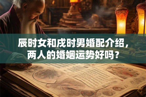 辰时女和戌时男婚配介绍，两人的婚姻运势好吗？