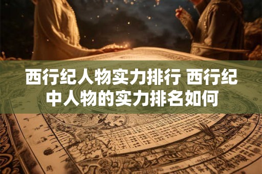 西行纪人物实力排行 西行纪中人物的实力排名如何