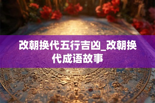 改朝换代五行吉凶_改朝换代成语故事