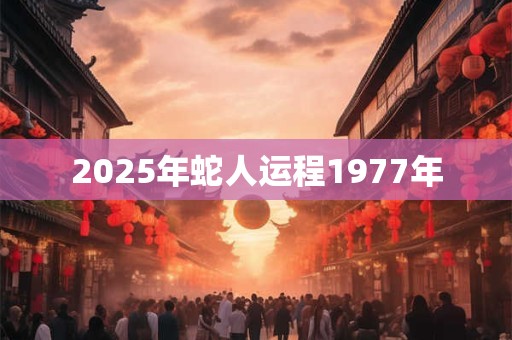 2025年蛇人运程1977年