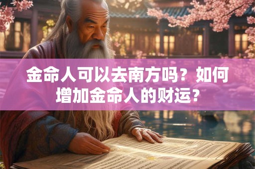 金命人可以去南方吗？如何增加金命人的财运？