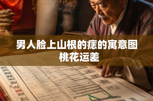 男人脸上山根的痣的寓意图  桃花运差