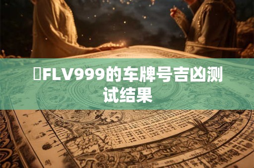 貴FLV999的车牌号吉凶测试结果