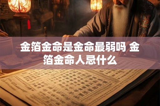 金箔金命是金命最弱吗 金箔金命人忌什么