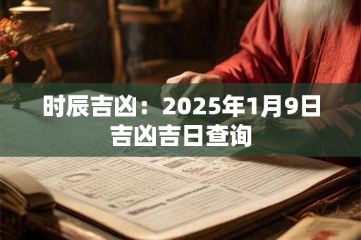 时辰吉凶：2025年1月9日吉凶吉日查询