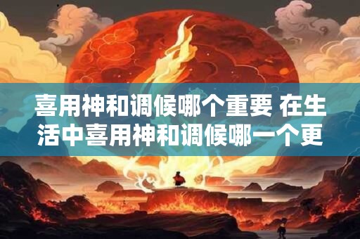 喜用神和调候哪个重要 在生活中喜用神和调候哪一个更为重要