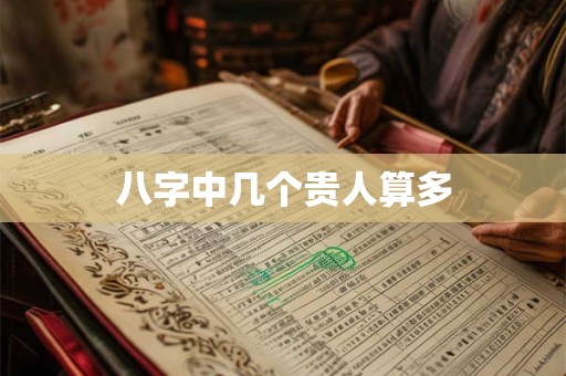八字中几个贵人算多