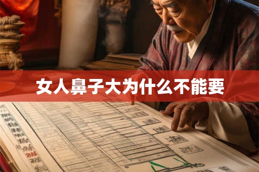 女人鼻子大为什么不能要
