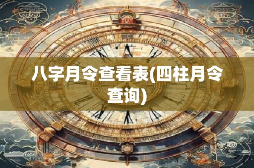 详细阅读:八字月令查看表(四柱月令查询) 八字月令查看表(四柱月令查询)