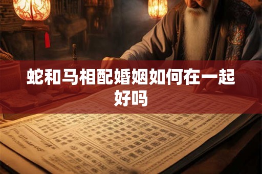 蛇和马相配婚姻如何在一起好吗