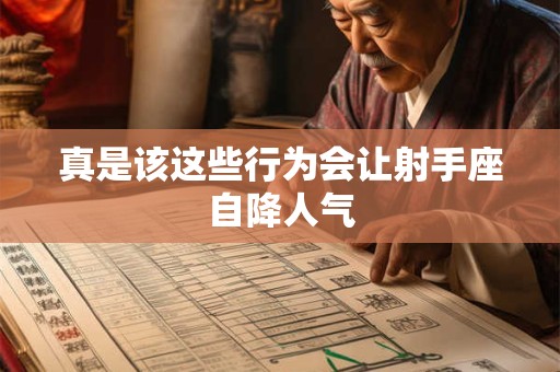 真是该这些行为会让射手座自降人气