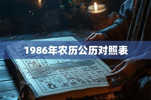 1986年农历公历对照表