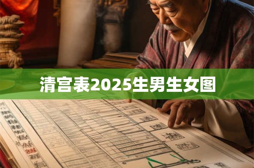 清宫表2025生男生女图
