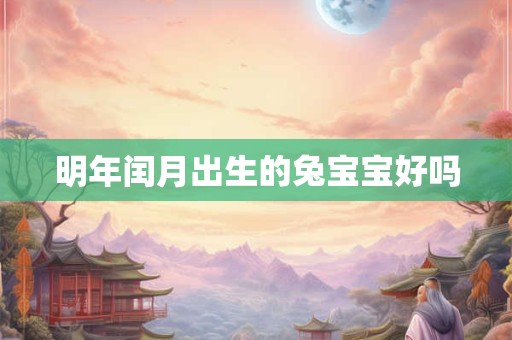 明年闰月出生的兔宝宝好吗