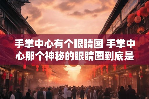 手掌中心有个眼睛图 手掌中心那个神秘的眼睛图到底是什么有什么作用