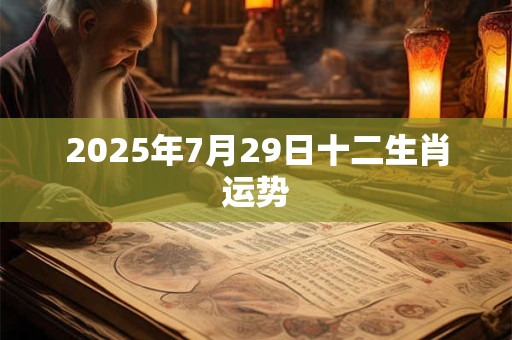 2025年7月29日十二生肖运势