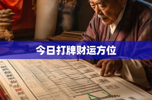 今日打牌财运方位