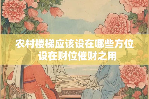 农村楼梯应该设在哪些方位  设在财位催财之用