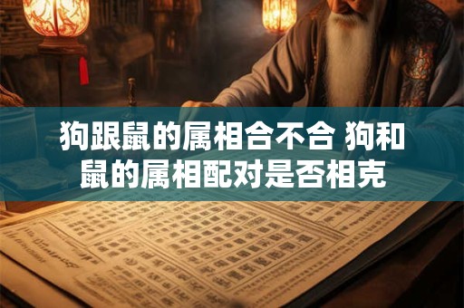 狗跟鼠的属相合不合 狗和鼠的属相配对是否相克