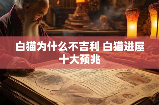 白猫为什么不吉利 白猫进屋十大预兆