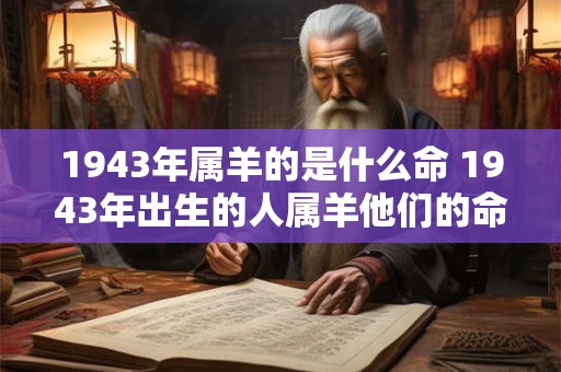 1943年属羊的是什么命 1943年出生的人属羊他们的命运如何