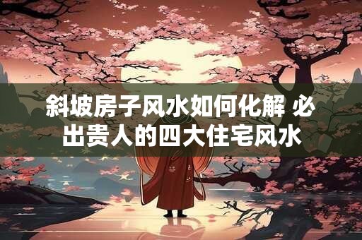 斜坡房子风水如何化解 必出贵人的四大住宅风水