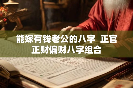 能嫁有钱老公的八字  正官正财偏财八字组合