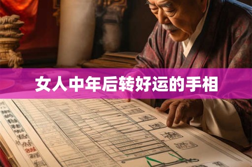 女人中年后转好运的手相