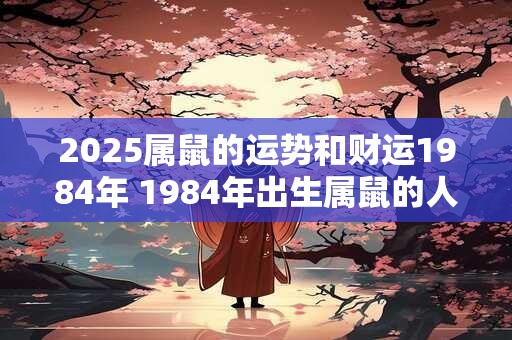 2025属鼠的运势和财运1984年 1984年出生属鼠的人2025年的运势和财运如何