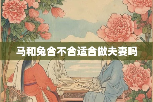 马和兔合不合适合做夫妻吗