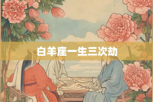 白羊座一生三次劫