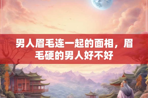 男人眉毛连一起的面相，眉毛硬的男人好不好