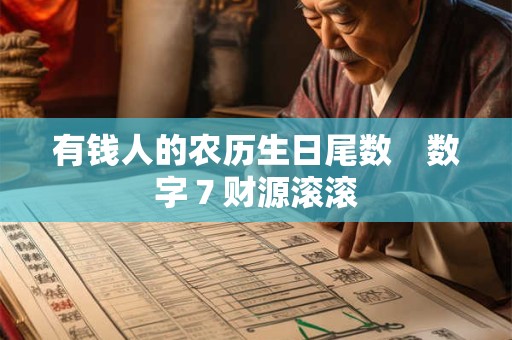有钱人的农历生日尾数　数字７财源滚滚