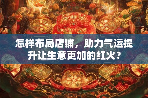 怎样布局店铺，助力气运提升让生意更加的红火？
